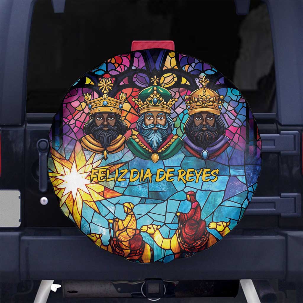 Epiphany Three Kings Day Spare Tire Cover Stained Glass Window Style - Wonder Print Shop