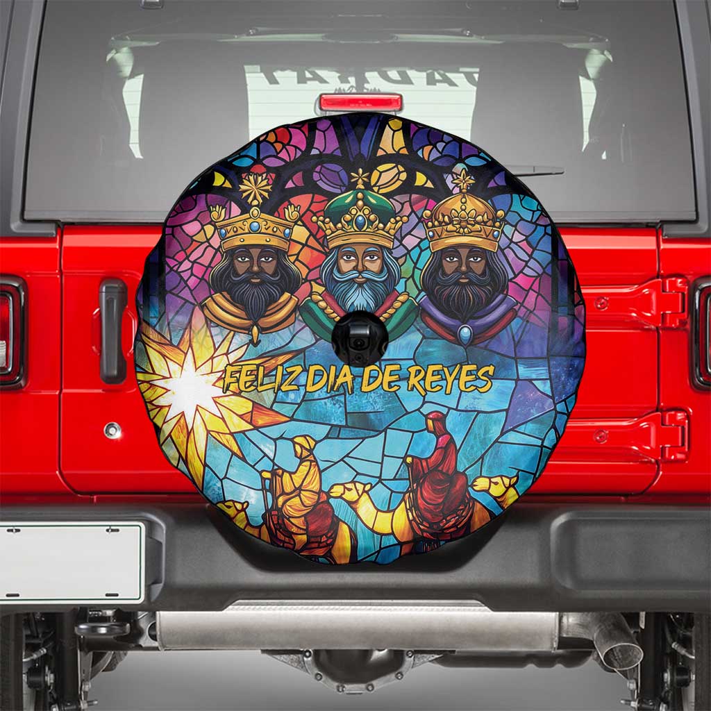 Epiphany Three Kings Day Spare Tire Cover Stained Glass Window Style - Wonder Print Shop