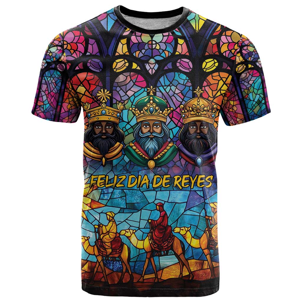Epiphany Three Kings Day T Shirt Stained Glass Window Style - Wonder Print Shop