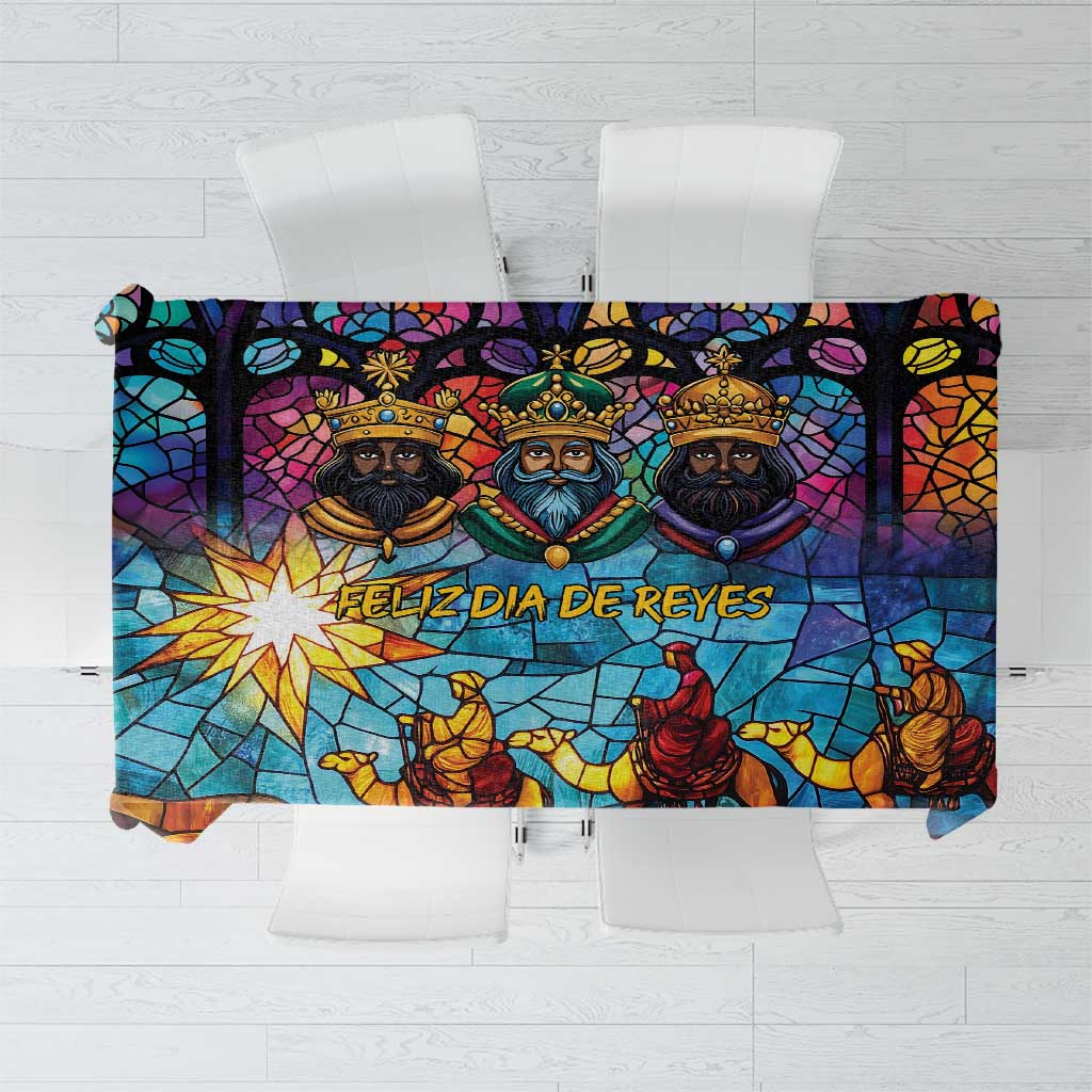 Epiphany Three Kings Day Tablecloth Stained Glass Window Style - Wonder Print Shop