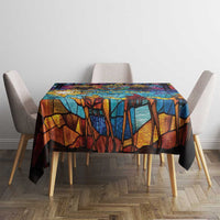 Epiphany Three Kings Day Tablecloth Stained Glass Window Style - Wonder Print Shop