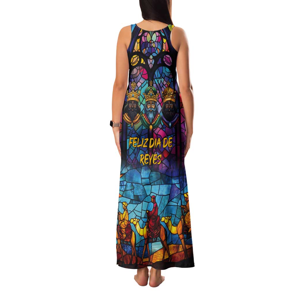 Epiphany Three Kings Day Tank Maxi Dress Stained Glass Window Style - Wonder Print Shop