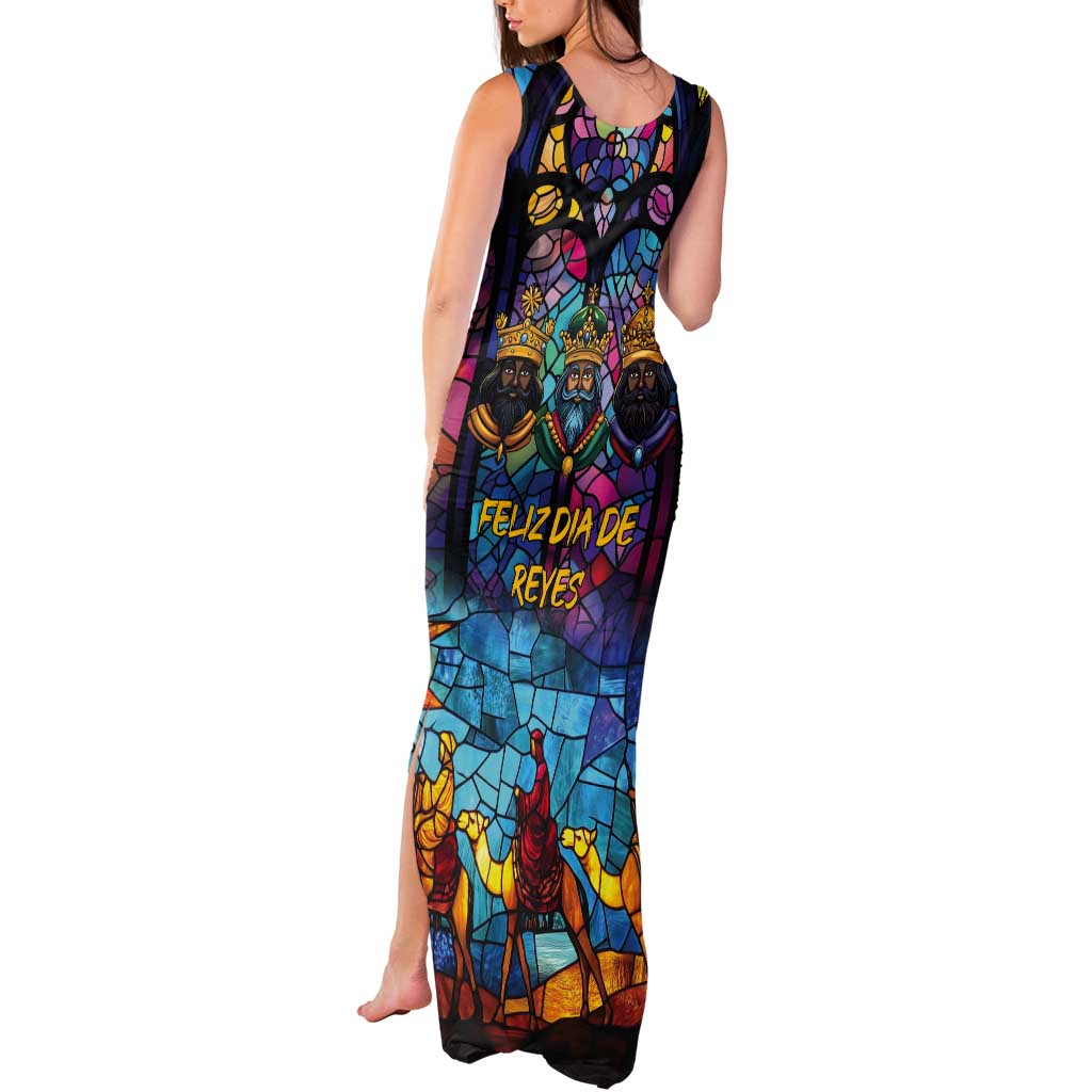 Epiphany Three Kings Day Tank Maxi Dress Stained Glass Window Style - Wonder Print Shop