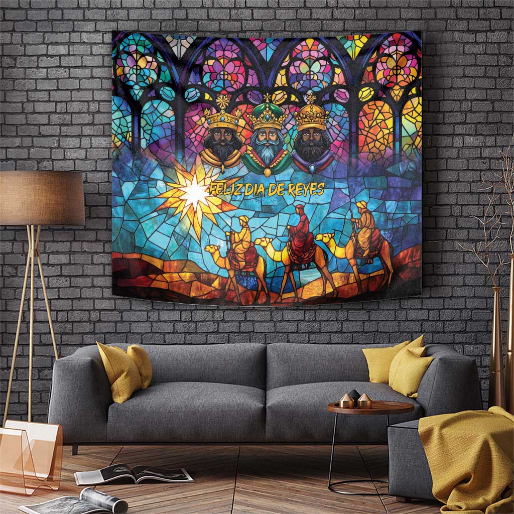 Epiphany Three Kings Day Tapestry Stained Glass Window Style - Wonder Print Shop