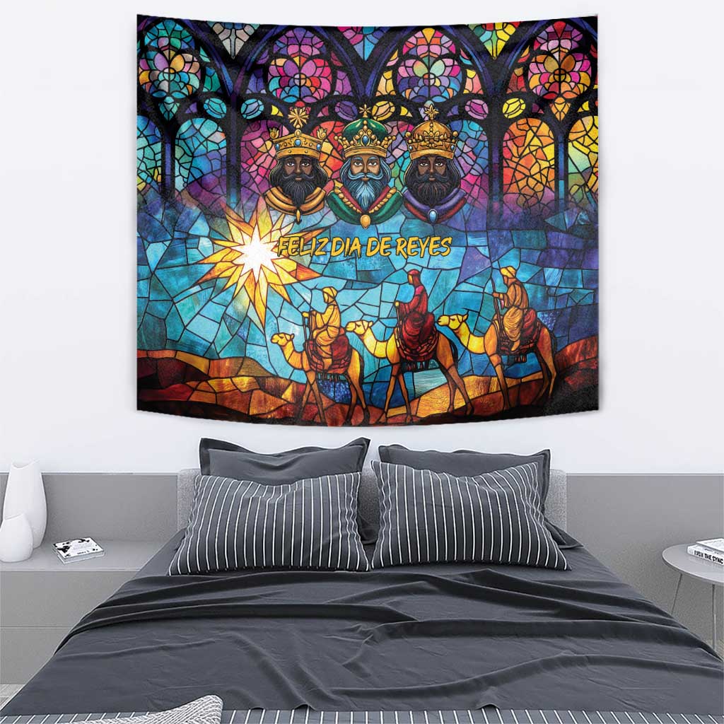 Epiphany Three Kings Day Tapestry Stained Glass Window Style - Wonder Print Shop