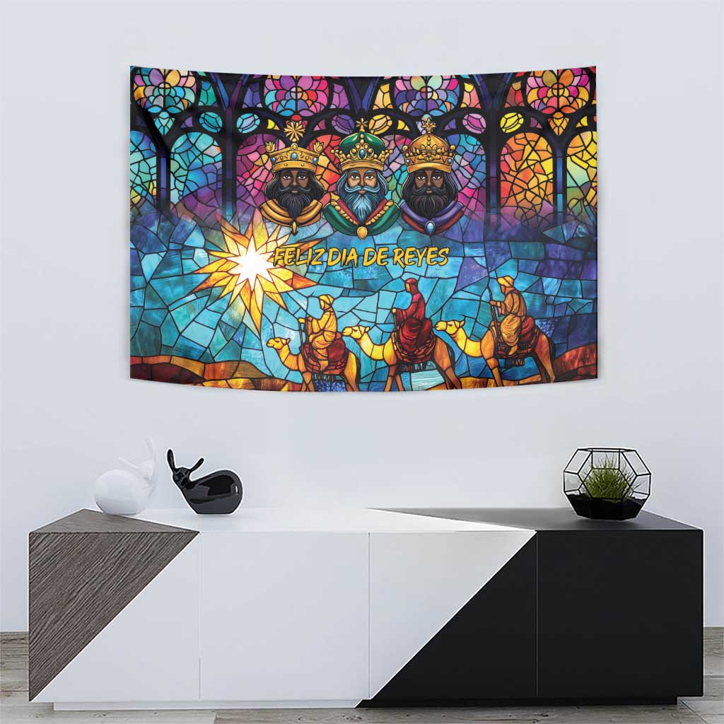 Epiphany Three Kings Day Tapestry Stained Glass Window Style - Wonder Print Shop