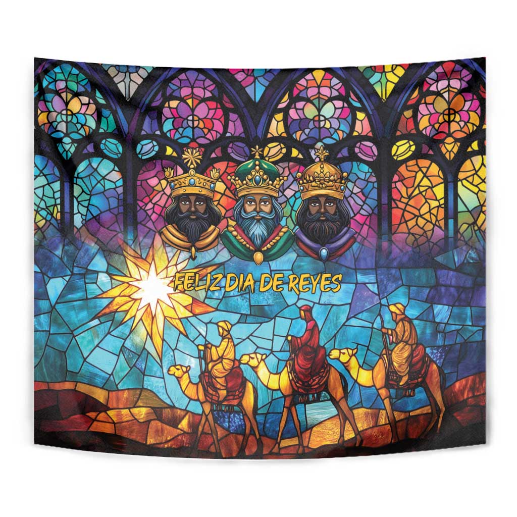 Epiphany Three Kings Day Tapestry Stained Glass Window Style - Wonder Print Shop