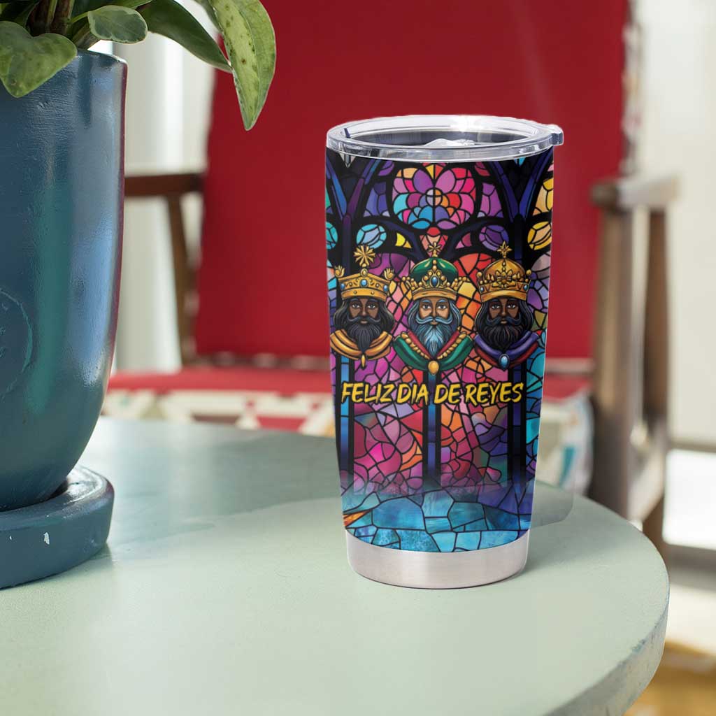 Epiphany Three Kings Day Tumbler Cup Stained Glass Window Style - Wonder Print Shop
