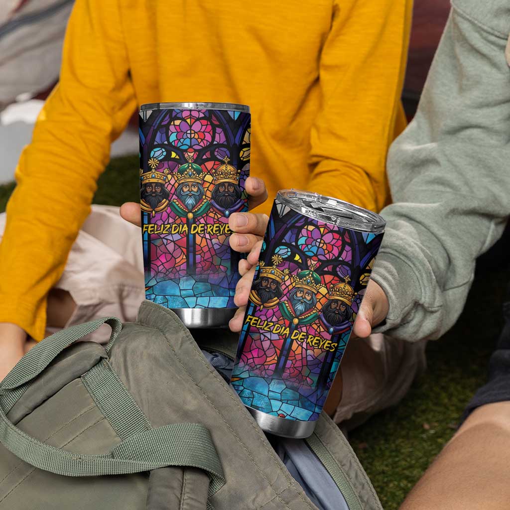 Epiphany Three Kings Day Tumbler Cup Stained Glass Window Style - Wonder Print Shop