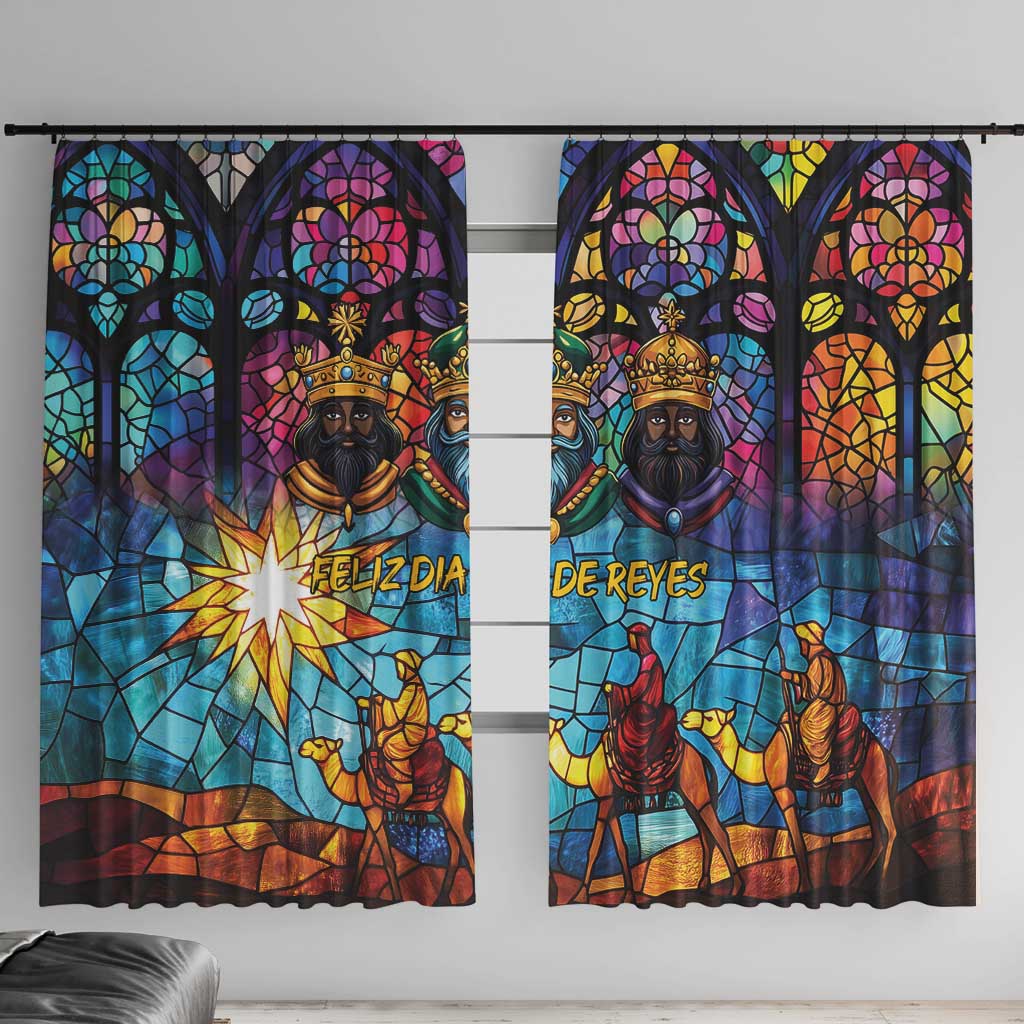 Epiphany Three Kings Day Window Curtain Stained Glass Window Style - Wonder Print Shop