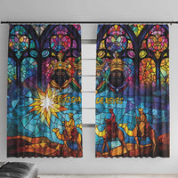 Epiphany Three Kings Day Window Curtain Stained Glass Window Style - Wonder Print Shop