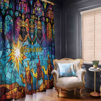 Epiphany Three Kings Day Window Curtain Stained Glass Window Style - Wonder Print Shop