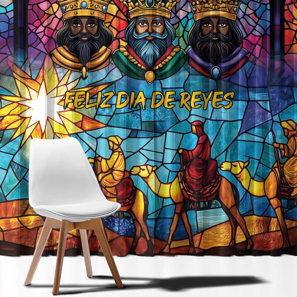 Epiphany Three Kings Day Window Curtain Stained Glass Window Style - Wonder Print Shop