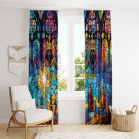 Epiphany Three Kings Day Window Curtain Stained Glass Window Style - Wonder Print Shop