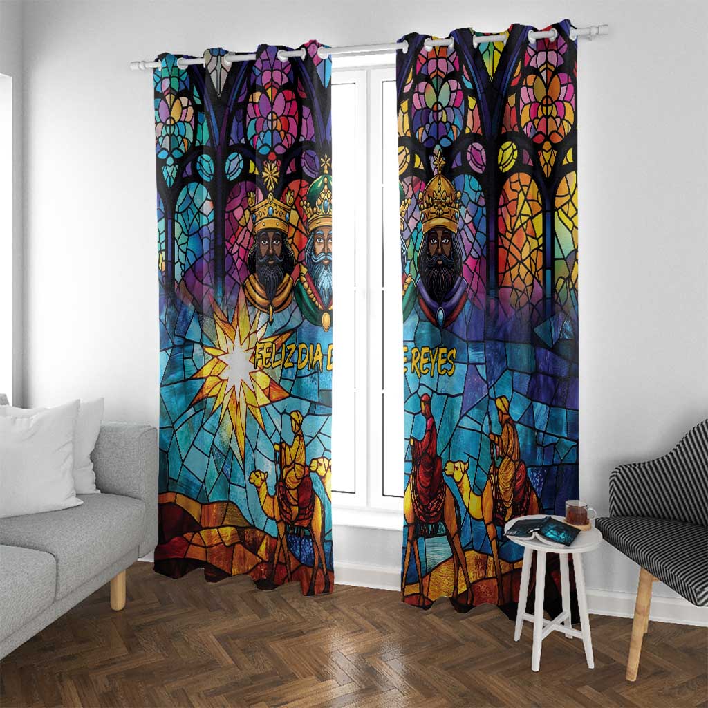 Epiphany Three Kings Day Window Curtain Stained Glass Window Style - Wonder Print Shop