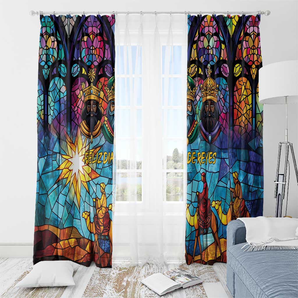 Epiphany Three Kings Day Window Curtain Stained Glass Window Style - Wonder Print Shop