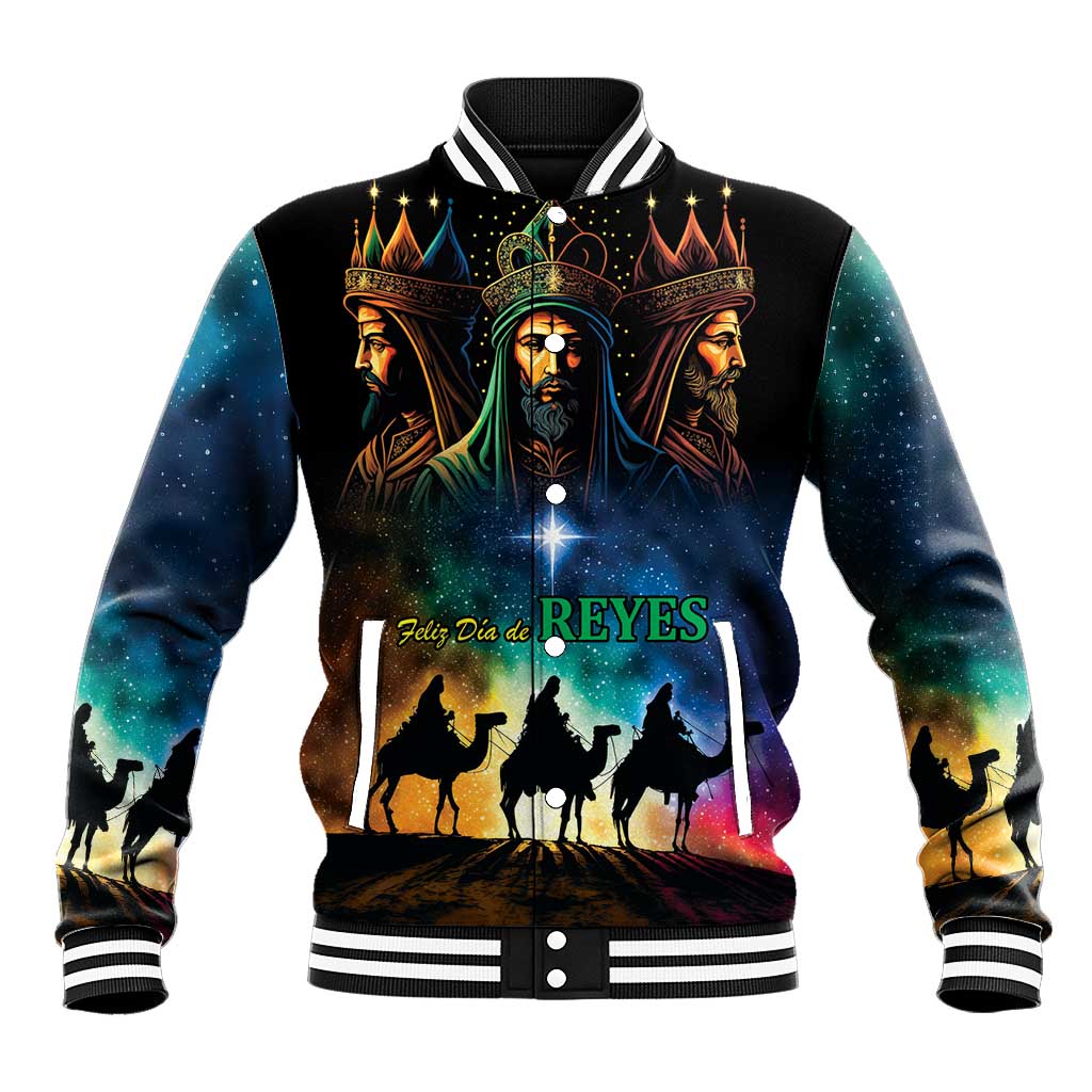 Feliz Dia De Reyes Three Kings Day Baseball Jacket Happy Epiphany Day