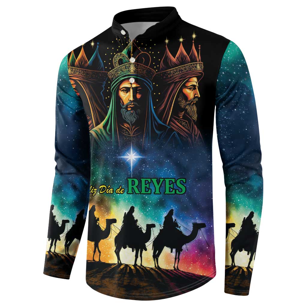Feliz Dia De Reyes Three Kings Day Button Sweatshirt Happy Epiphany Day