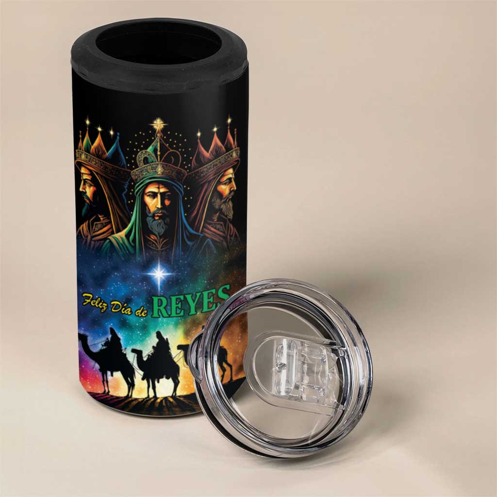 Feliz Dia De Reyes Three Kings Day 4 in 1 Can Cooler Tumbler Happy Epiphany Day