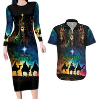 Feliz Dia De Reyes Three Kings Day Couples Matching Long Sleeve Bodycon Dress and Hawaiian Shirt Happy Epiphany Day