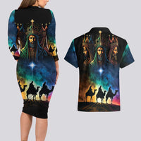 Feliz Dia De Reyes Three Kings Day Couples Matching Long Sleeve Bodycon Dress and Hawaiian Shirt Happy Epiphany Day