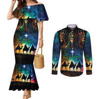 Feliz Dia De Reyes Three Kings Day Couples Matching Mermaid Dress and Long Sleeve Button Shirt Happy Epiphany Day