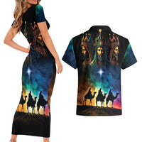 Feliz Dia De Reyes Three Kings Day Couples Matching Short Sleeve Bodycon Dress and Hawaiian Shirt Happy Epiphany Day