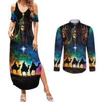 Feliz Dia De Reyes Three Kings Day Couples Matching Summer Maxi Dress and Long Sleeve Button Shirt Happy Epiphany Day
