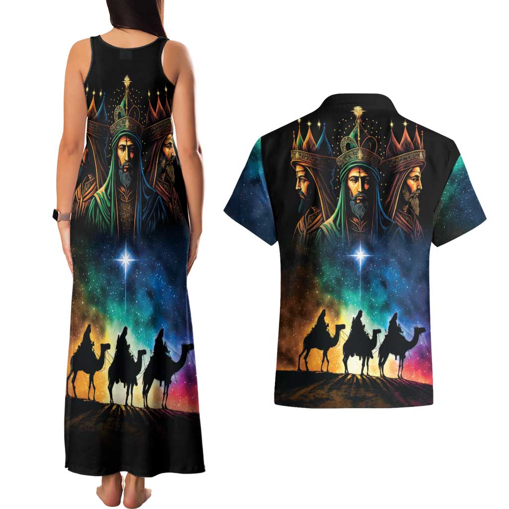 Feliz Dia De Reyes Three Kings Day Couples Matching Tank Maxi Dress and Hawaiian Shirt Happy Epiphany Day