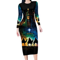 Feliz Dia De Reyes Three Kings Day Family Matching Long Sleeve Bodycon Dress and Hawaiian Shirt Happy Epiphany Day
