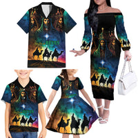 Feliz Dia De Reyes Three Kings Day Family Matching Off The Shoulder Long Sleeve Dress and Hawaiian Shirt Happy Epiphany Day