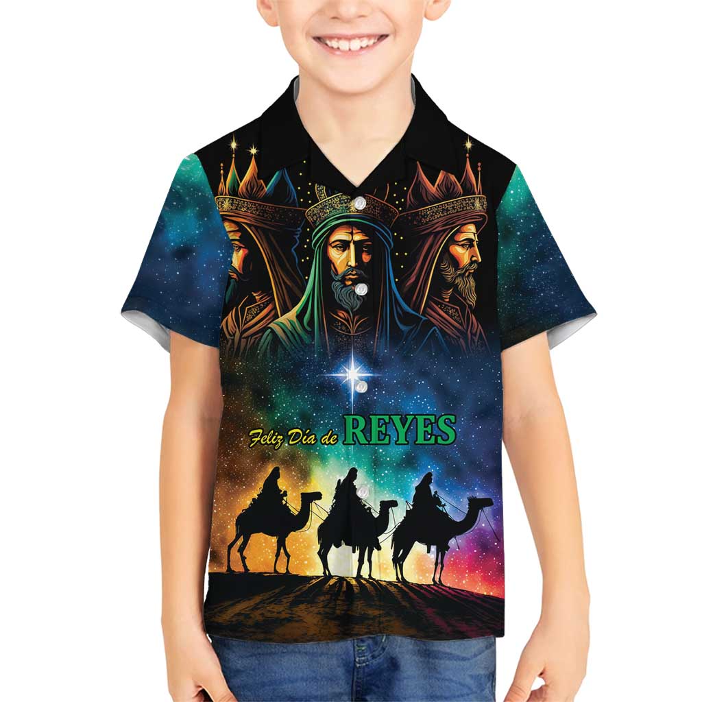 Feliz Dia De Reyes Three Kings Day Family Matching Off Shoulder Maxi Dress and Hawaiian Shirt Happy Epiphany Day LT9 - Wonder Print Shop