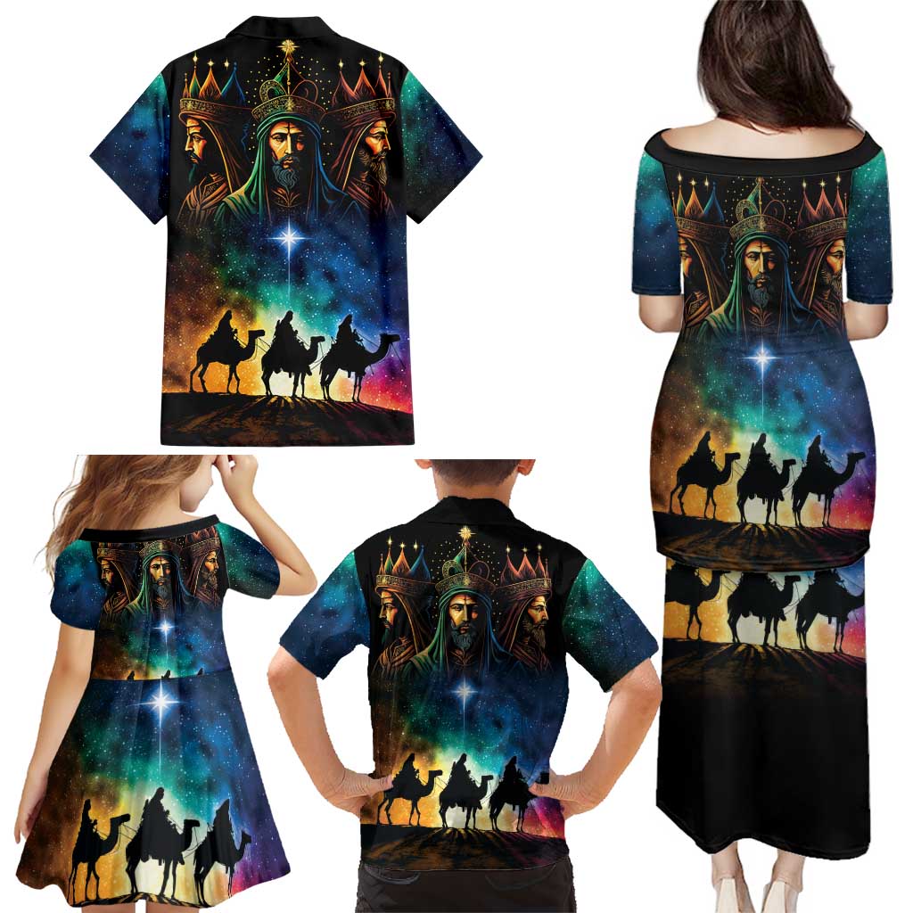 Feliz Dia De Reyes Three Kings Day Family Matching Puletasi and Hawaiian Shirt Happy Epiphany Day