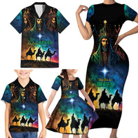 Feliz Dia De Reyes Three Kings Day Family Matching Short Sleeve Bodycon Dress and Hawaiian Shirt Happy Epiphany Day - Wonder Print Shop