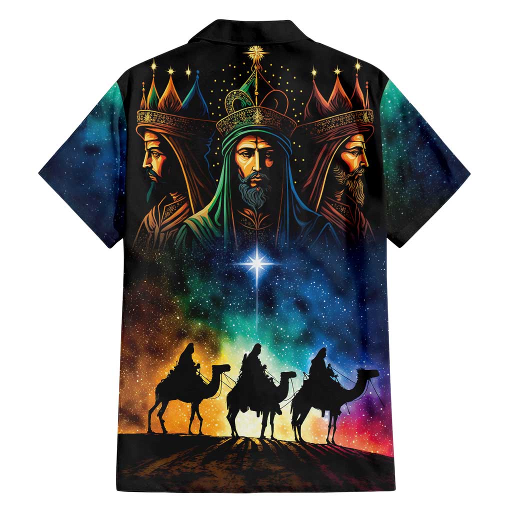 Feliz Dia De Reyes Three Kings Day Family Matching Short Sleeve Bodycon Dress and Hawaiian Shirt Happy Epiphany Day - Wonder Print Shop
