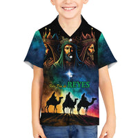 Feliz Dia De Reyes Three Kings Day Family Matching Short Sleeve Bodycon Dress and Hawaiian Shirt Happy Epiphany Day - Wonder Print Shop