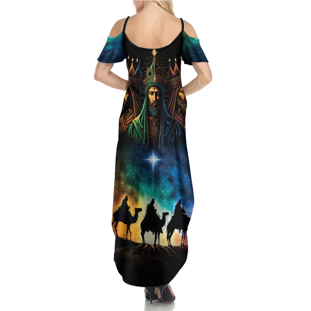 Feliz Dia De Reyes Three Kings Day Family Matching Summer Maxi Dress and Hawaiian Shirt Happy Epiphany Day - Wonder Print Shop