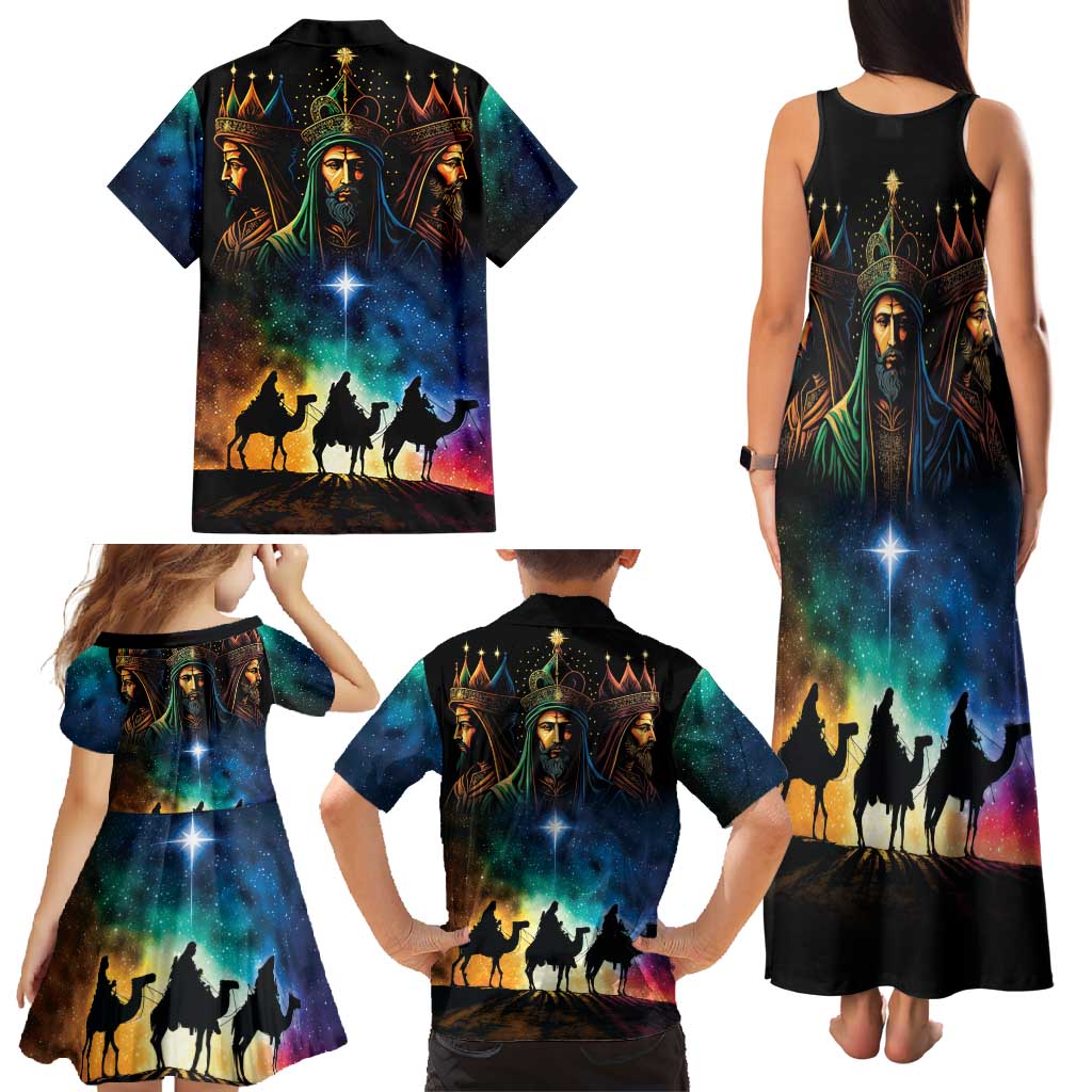 Feliz Dia De Reyes Three Kings Day Family Matching Tank Maxi Dress and Hawaiian Shirt Happy Epiphany Day - Wonder Print Shop