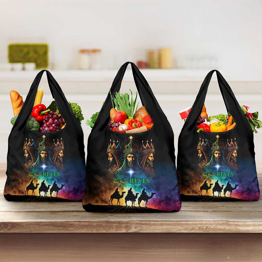 Feliz Dia De Reyes Three Kings Day Grocery Bag Happy Epiphany Day