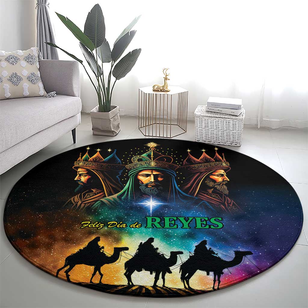 Feliz Dia De Reyes Three Kings Day Round Carpet Happy Epiphany Day - Wonder Print Shop