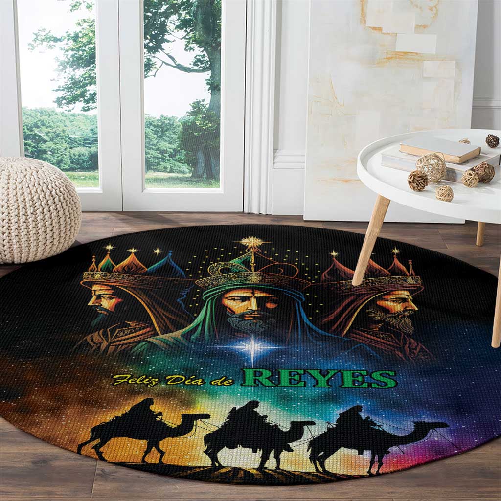 Feliz Dia De Reyes Three Kings Day Round Carpet Happy Epiphany Day - Wonder Print Shop