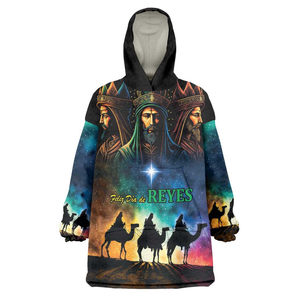 Feliz Dia De Reyes Three Kings Day Wearable Blanket Hoodie Happy Epiphany Day - Wonder Print Shop