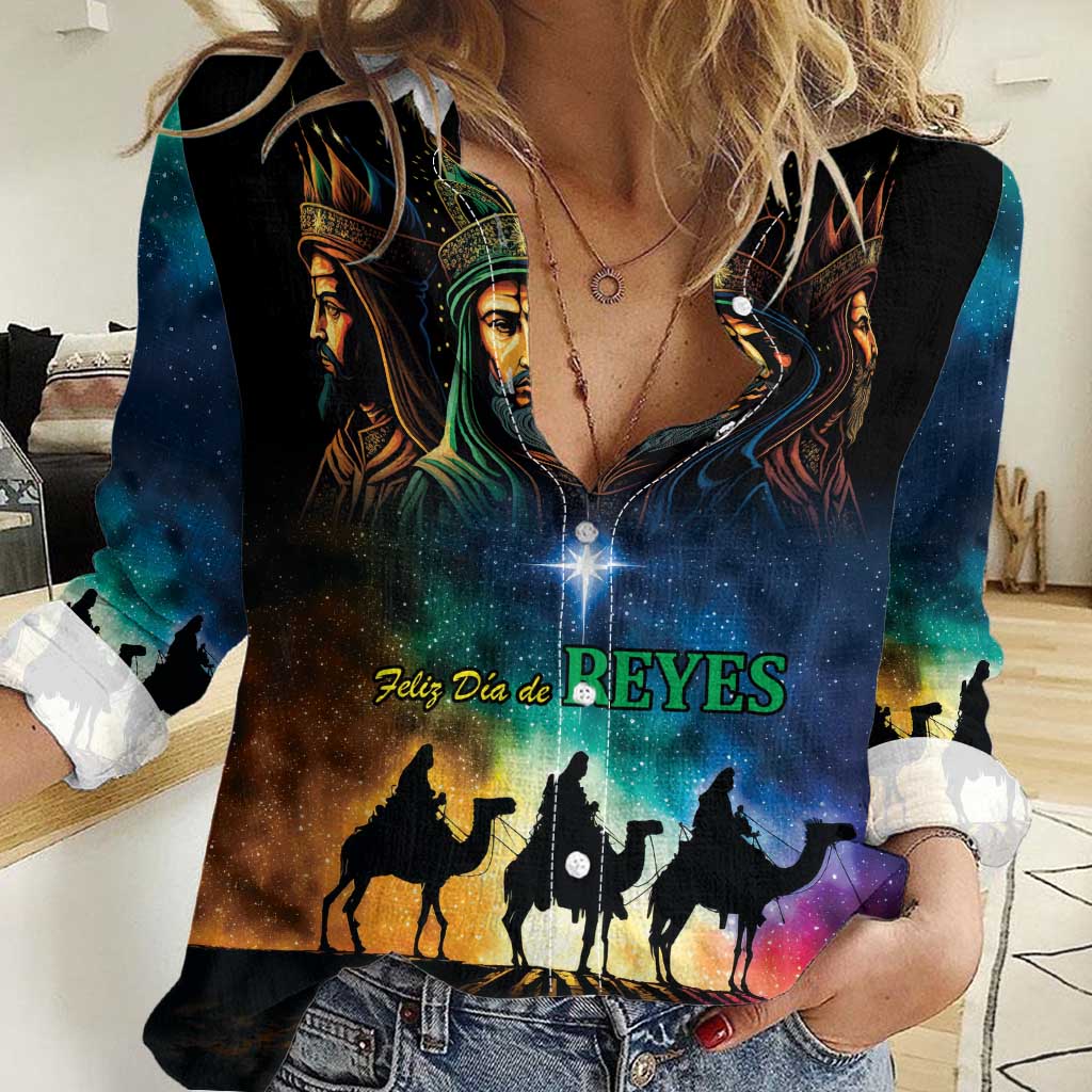 Feliz Dia De Reyes Three Kings Day Women Casual Shirt Happy Epiphany Day - Wonder Print Shop