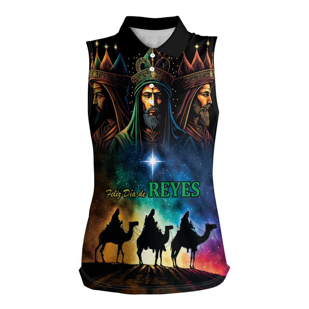 Feliz Dia De Reyes Three Kings Day Women Sleeveless Polo Shirt Happy Epiphany Day - Wonder Print Shop