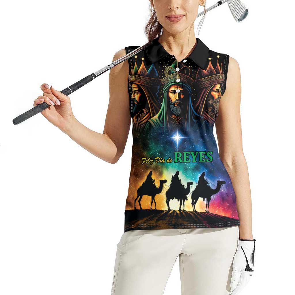 Feliz Dia De Reyes Three Kings Day Women Sleeveless Polo Shirt Happy Epiphany Day - Wonder Print Shop