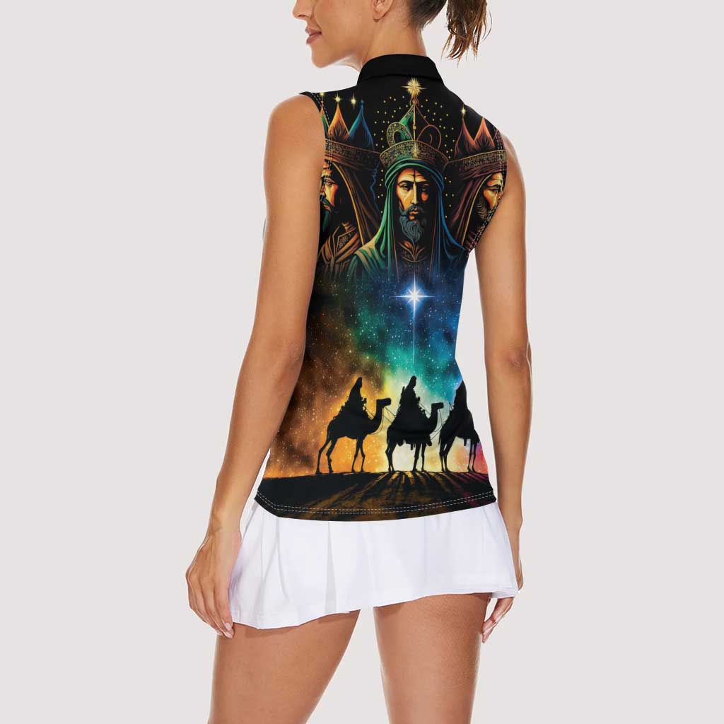 Feliz Dia De Reyes Three Kings Day Women Sleeveless Polo Shirt Happy Epiphany Day - Wonder Print Shop