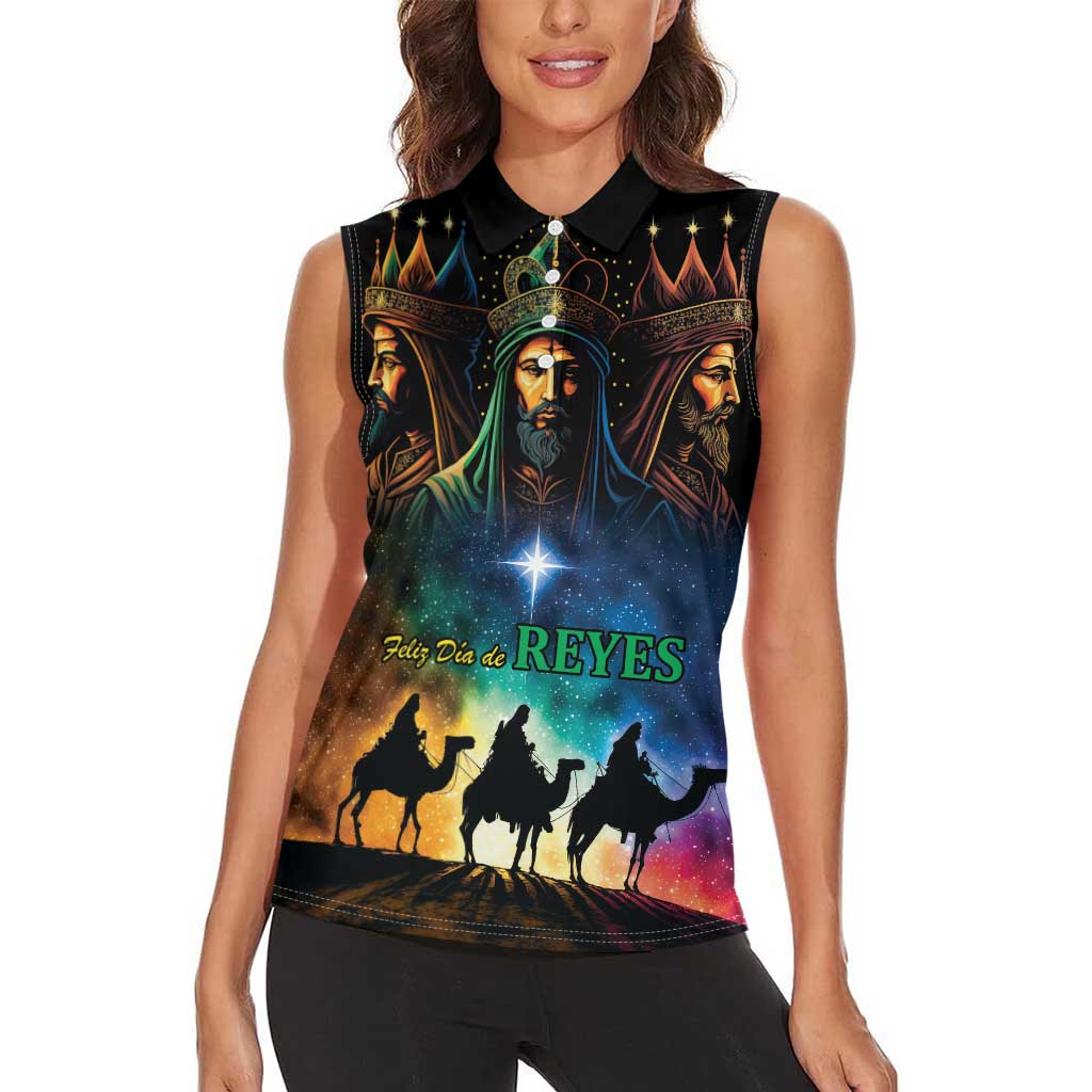 Feliz Dia De Reyes Three Kings Day Women Sleeveless Polo Shirt Happy Epiphany Day - Wonder Print Shop