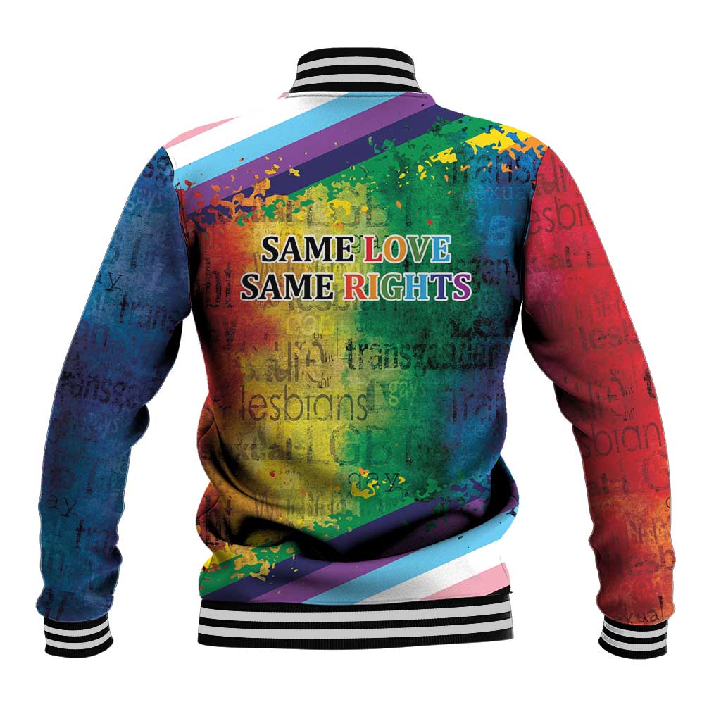 Beautiful Rainbow Lips Kiss Baseball Jacket LGBTQ Same Love Same Rights