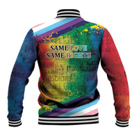 Beautiful Rainbow Lips Kiss Baseball Jacket LGBTQ Same Love Same Rights