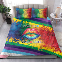 Beautiful Rainbow Lips Kiss Bedding Set LGBTQ Same Love Same Rights